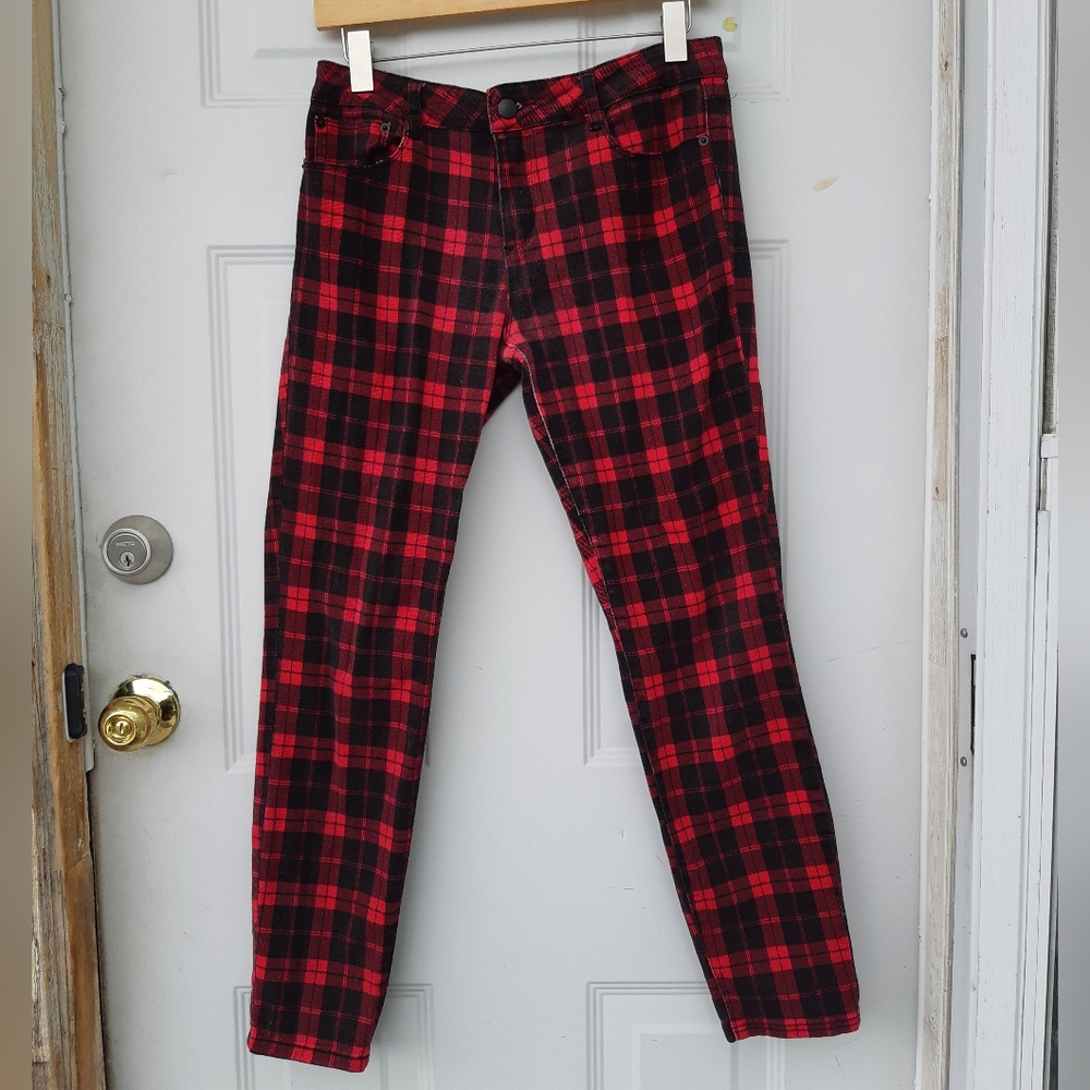 Red Plaid Jeans - Picture 5 of 11